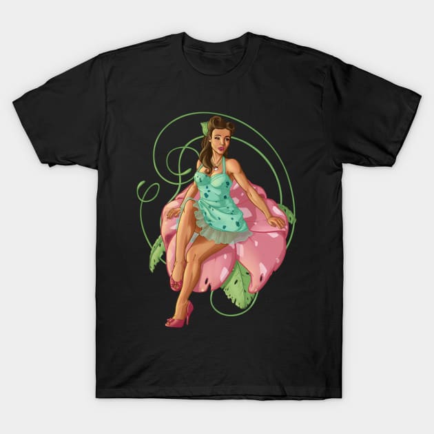 Reptile Pinup T-Shirt by JoeClarkart